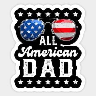 American dad father funny 4th of July Sunglasses Sticker